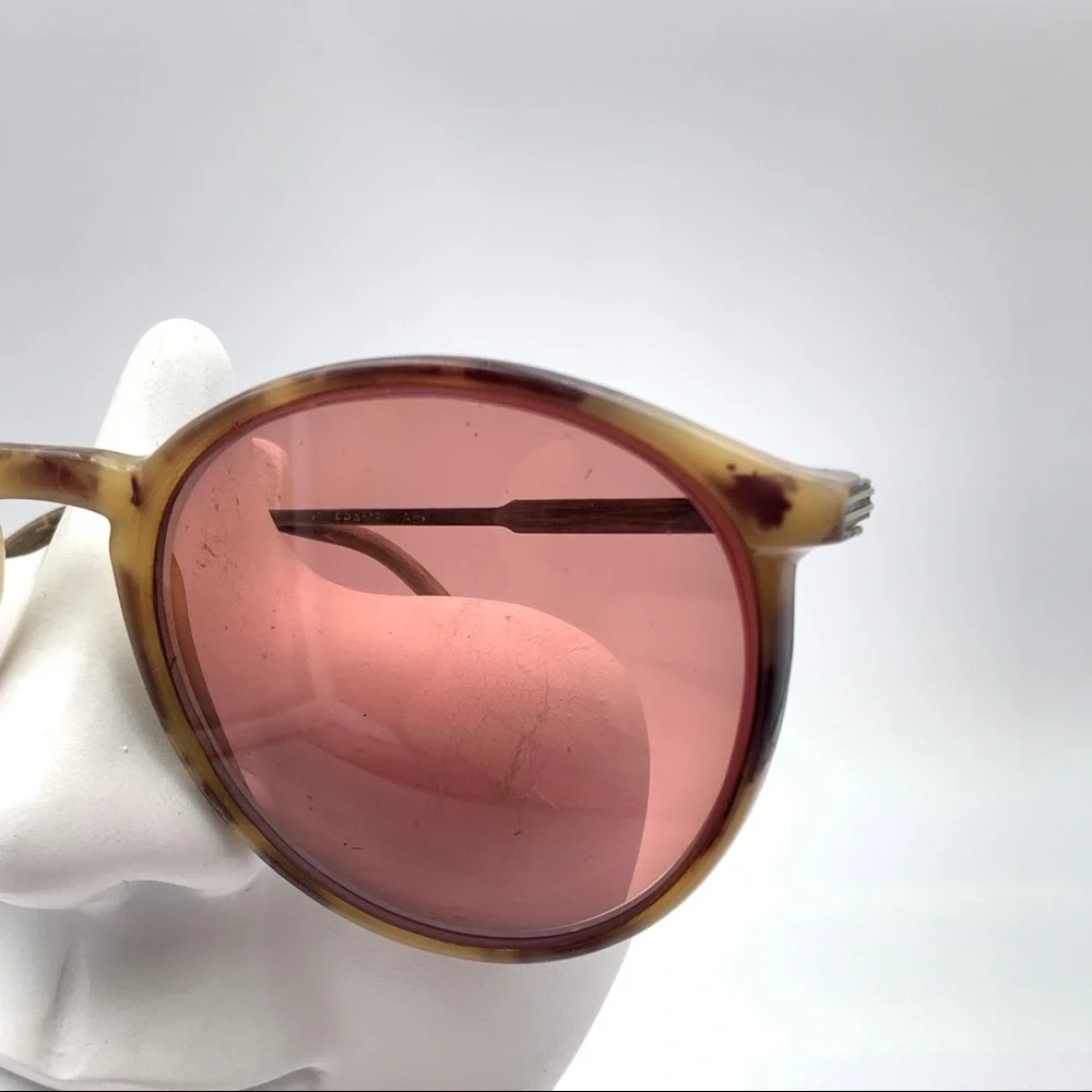 Vintage Adensco 5702 Brown Round Sunglasses